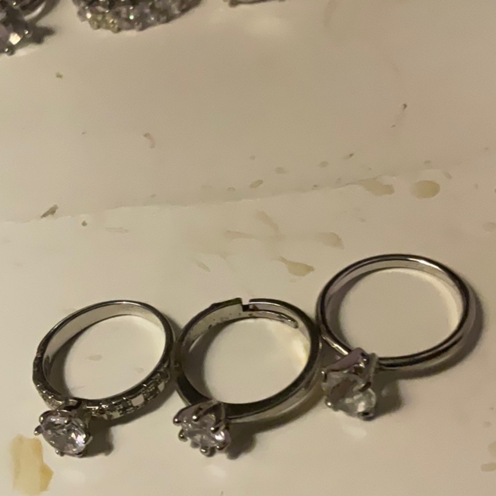 Elegant 925 1 ct each moissanite I’ve been told Rings Set